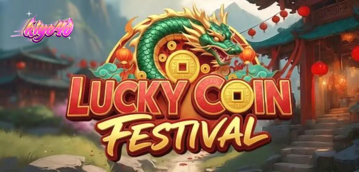 Tampilan antarmuka slot Lucky Coin Festival dengan tema perayaan Tiongkok yang meriah di layar ponsel.